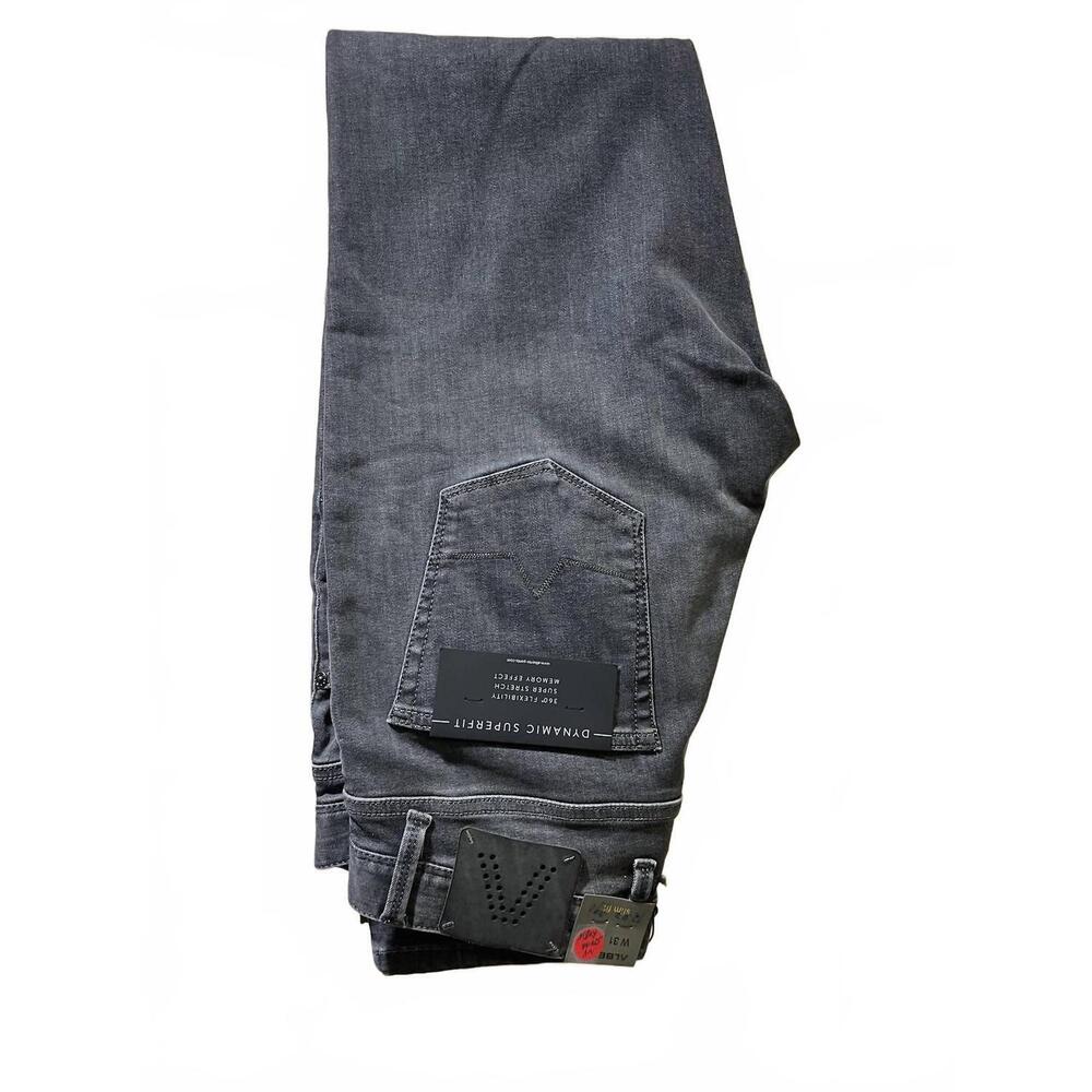 NEW ALBERTO men's robin slim fit jeans in black